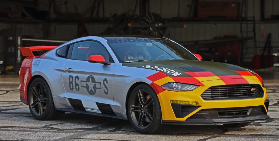 a Ford Mustang specially designed to honor WWII Fighter Ace