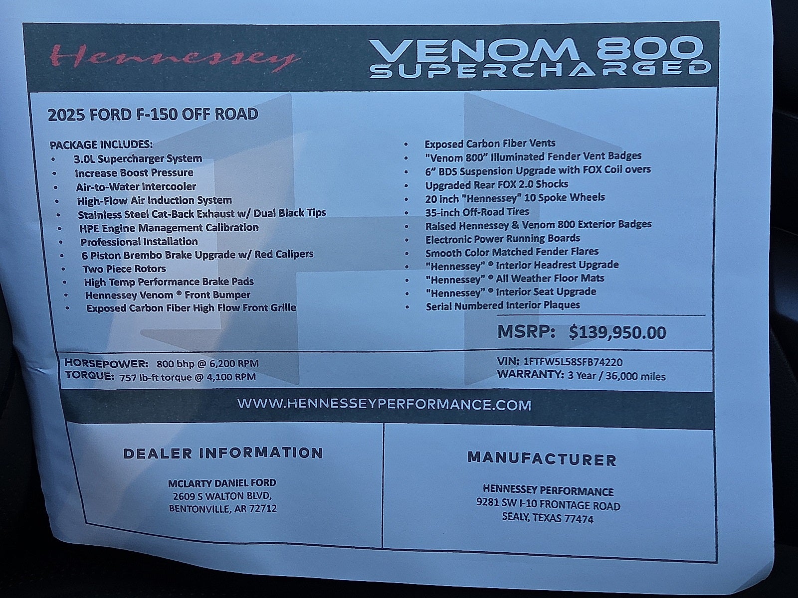 2025 Ford F-150 Hennessey