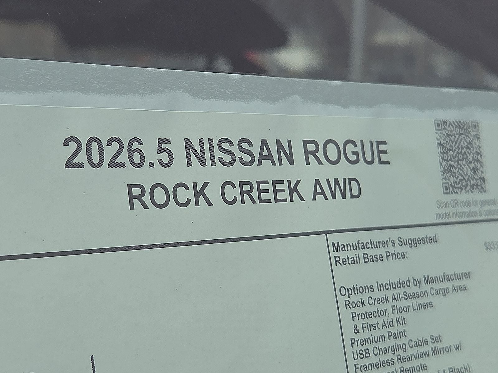 2026 Nissan Rogue Rock Creek
