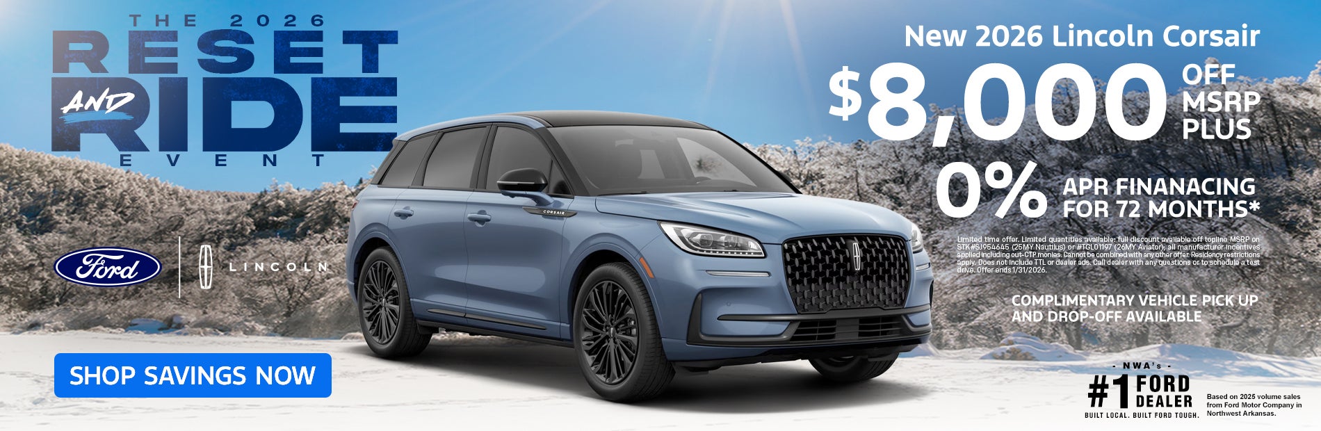 2026 Lincoln Corsair $8,000 Off MSRP