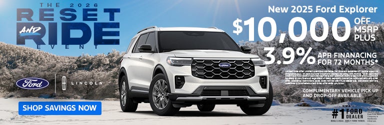 2025 Ford Explorer $10,000 Off MSRP