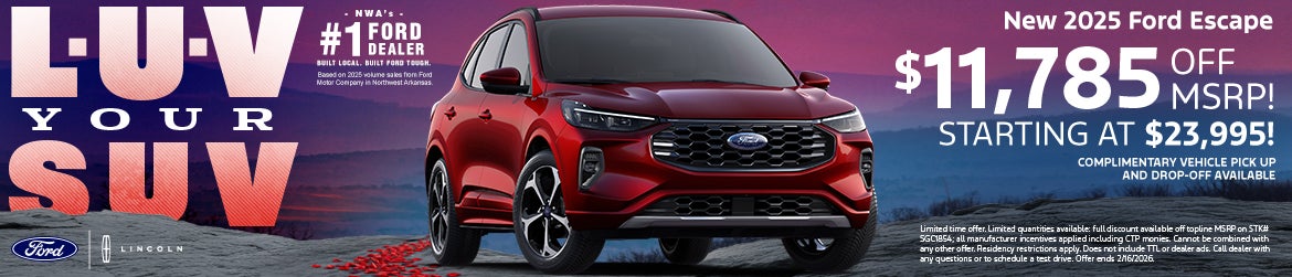 2025 Ford Escape with up to $11,785 off