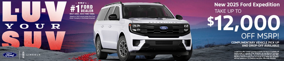 2025 Ford Expedition with up to $12,000 off 