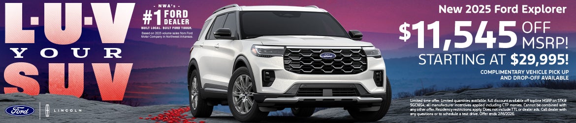 2025 Ford Explorer with up to $11,545 off
