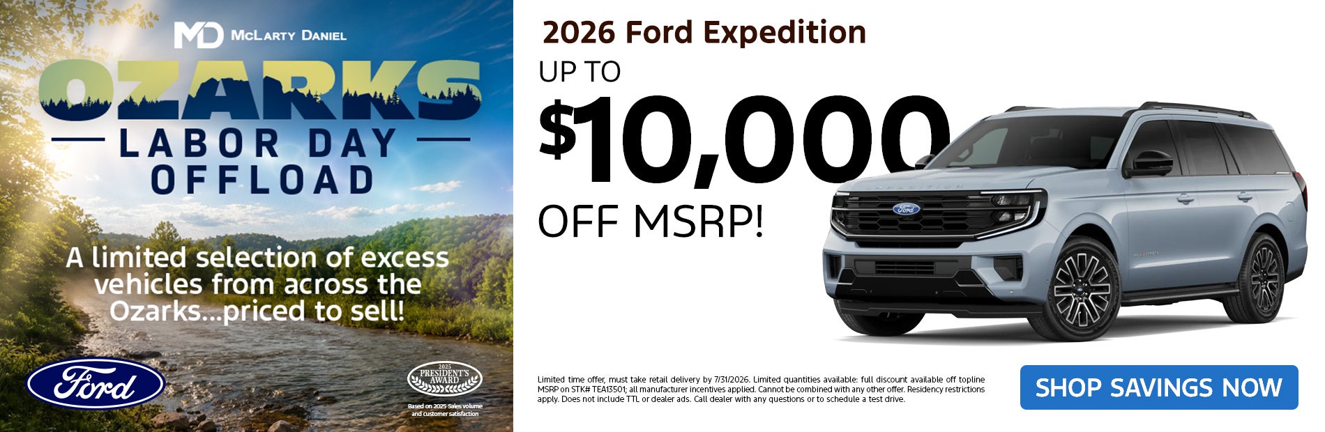 2026 Ford Expedition– up to $10,000 off MSRP!