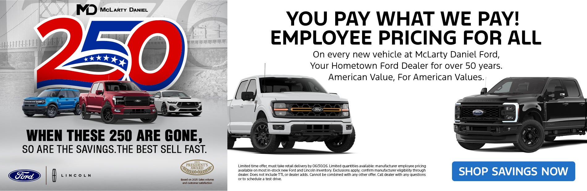 Employee Pricing on All New Vehicles