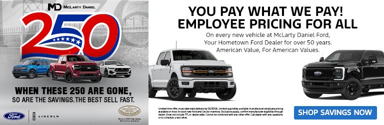 Employee Pricing on All New Vehicles
