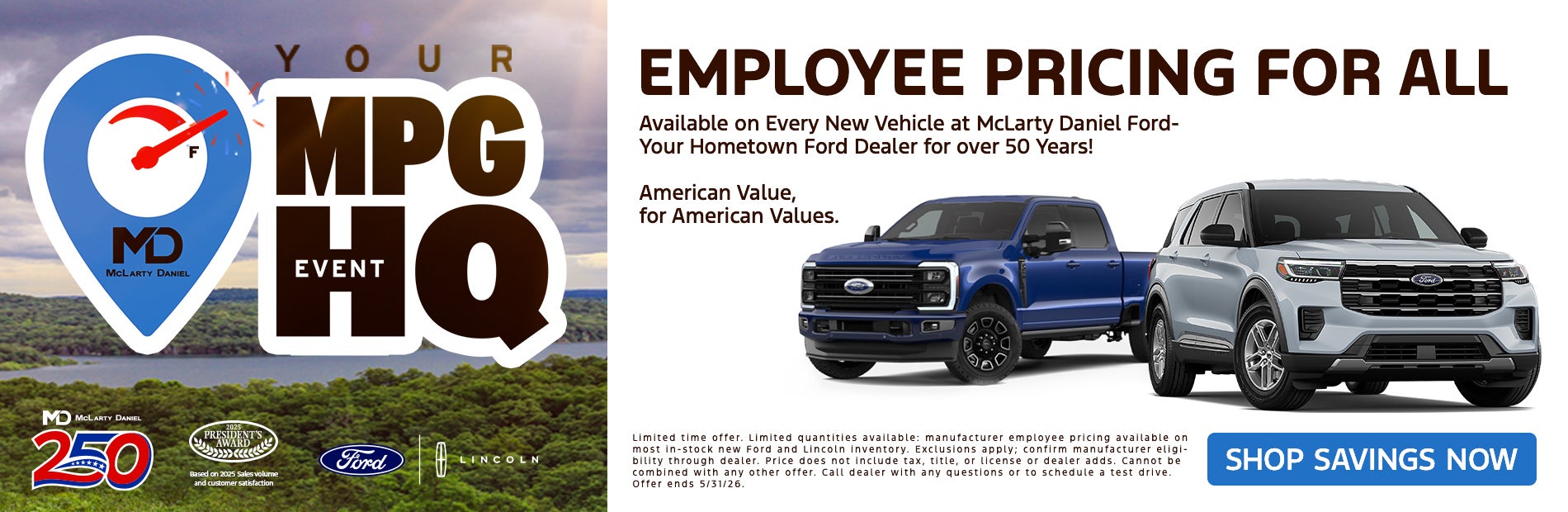 Employee Pricing at McLarty Daniel Ford
