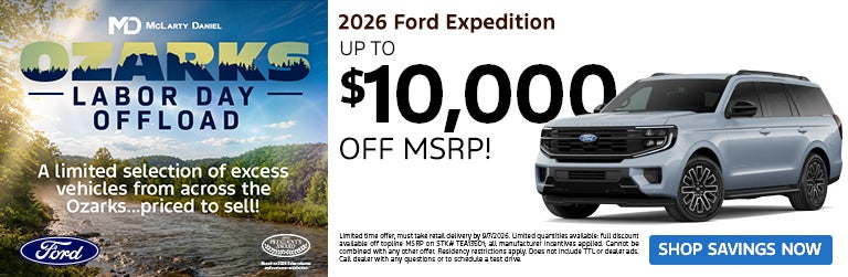 2026 Ford Expedition– up to $10,000 off MSRP!